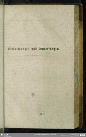 Erläuterungen und Anmerkungen
