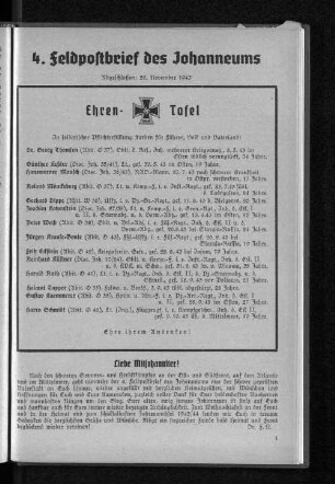 Ehrentafel