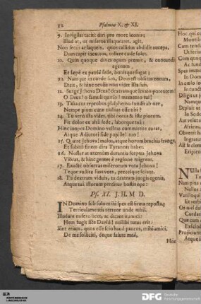 Psalmus XI. - XX.