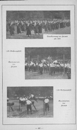 Turnkleidung der Frauen um 1890 / Geräteturnen der Frauen / Geräteturnen der Frauen