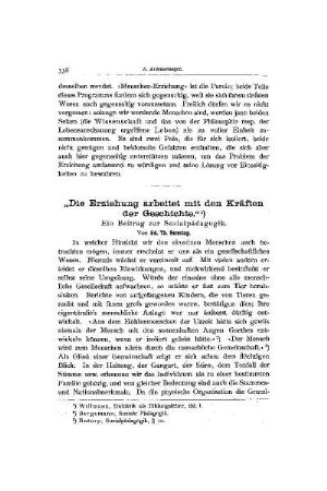 Historische Studien zum Erziehungsproblem : (Locke-Herbart-Fröbel) ; Fortsetzung