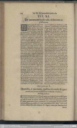Tit. XI. De iuramenti iudicialis delatione ac praestatione