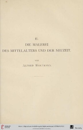 II. Die Malerei des Mittelalters und der Neuzeit
