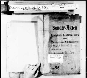 Wasserpolizei, Wasserversorgungs- und. Kanalisationsanlagen der Bürgermeisterei Hilden. Bd. 1