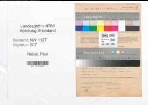 Entnazifizierung Paul Nebel , geb. 10.04.1909 (Angestellter)