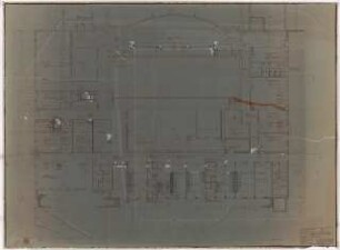 Stadttheater, Krefeld: Grundriss Kellergeschoss 1:50