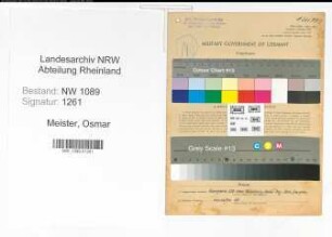 Entnazifizierung Osmar Meister , geb. 24.01.1903 (Kriminalsekretaer)