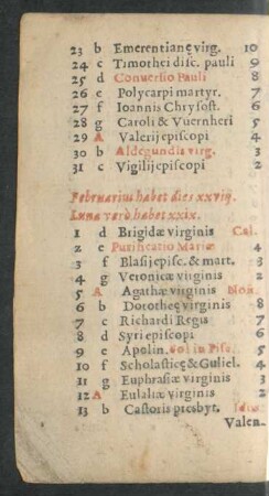 Februarius habet dies xxviii.