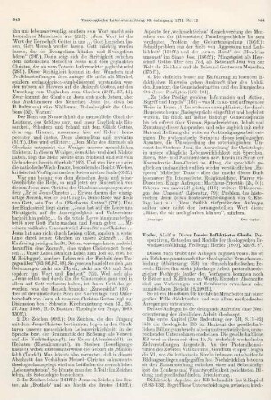 944-946 [Rezension] Exeler, Adolf, Reflektierter Glaube
