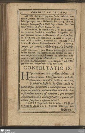 Consultatio IX.
