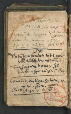 Notizen, Federproben und Verse