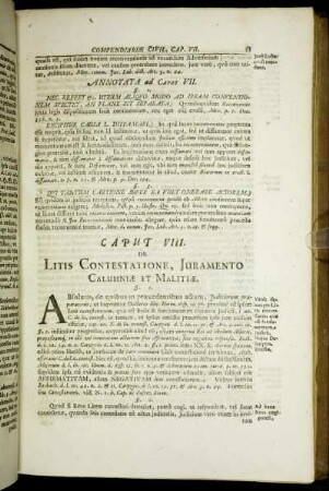 Caput VIII. De Litis Contestatione, Juramento Calumniæ Et Malitiæ.