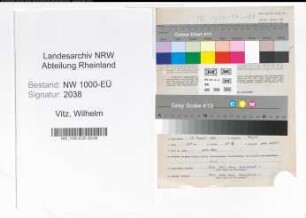 Entnazifizierung Wilhelm Vitz, geb. 25.08.1900 (Lehrer)