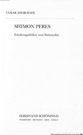 Shimon Peres : Friedenspolitiker und Nationalist