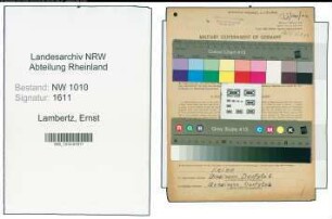 Entnazifizierung Ernst Lambertz , geb. 14.10.1899 (Baeckermeister)