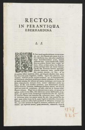 Rector In Perantiqua Eberhardina L. S.
