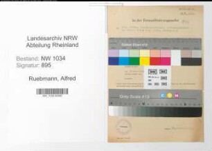 Entnazifizierung Alfred Ruebmann , geb. 00.00.0000 (Oberstleutnant)