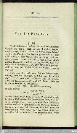 Von der Parallaxe