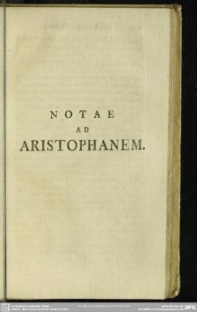 Notae Ad Aristophanem