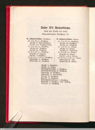Unser XV. Armeekorps