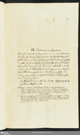 IX. Reinerus oder Reginherus