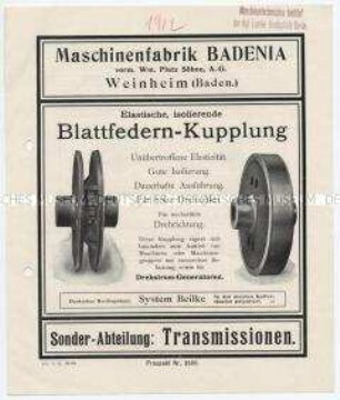 Elastische, isolierende Blattfedern-Kupplung