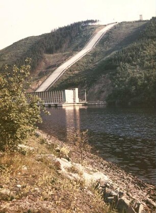 Hohenwartestausee bei Saalfeld, Pumpspeicher-Kraftwerk