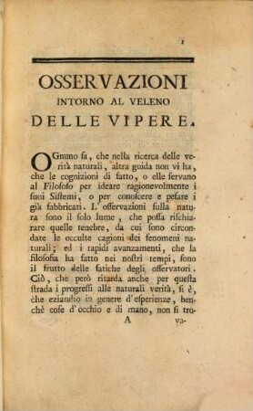 Richerche Fisiche Sopra Il Veleno Della Vipere