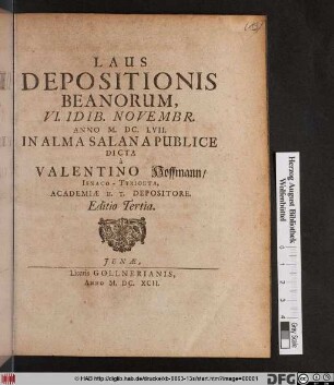 Laus Depositionis Beanorum