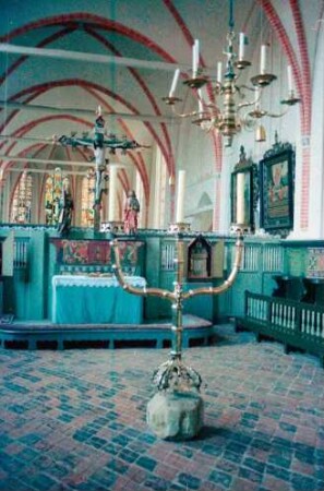 Ebstorf: Refektorium mit Kerzenhalter