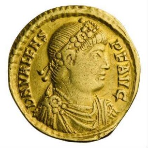 Münze, Solidus, 24. August 367 bis 17. November 375 n. Chr.