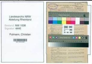 Entnazifizierung Christian Pulmann , geb. 11.04.1911 (Kraftfahrer)
