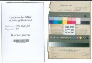 Entnazifizierung Werner Ruecker , geb. 02.11.1907 (Postbeamter)