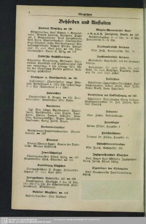 Behördenverzeichnis : Behörden und Anstalten