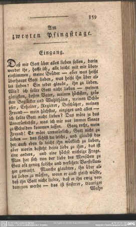 Am zweyten Pfingsttage