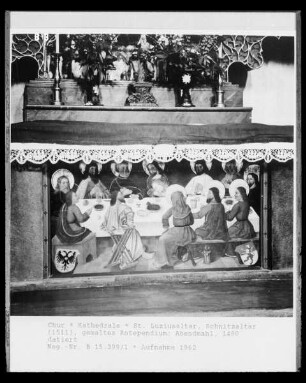 Luzius-Altar, Antependium mit Abendmahlszene