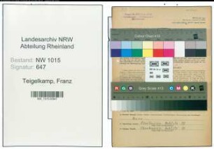 Entnazifizierung Franz Teigelkamp , geb. 27.08.1894 (Buchhalter)