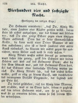 Vierhundert vier und sechzigste Nacht