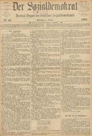 No 33. Donnerstag, 11. August. 1881.