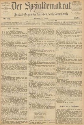 No 33. Donnerstag, 11. August. 1881.