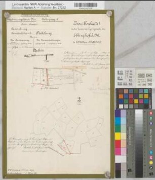 Wormbach (Schmallenberg), Zusammenlegung Ebbinghof, Brouillonkarte 1 Fredeburg Flur 1;3