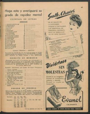 Haga esto y averiguará su grado de rapidez mental : Cocktail de letras [y] Ejercite su memoria [y] Prueba de ingenio