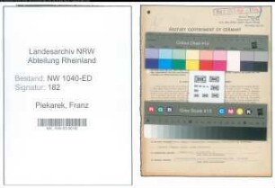 Entnazifizierung Franz Piekarek , geb. 29.03.1895 (Lehrer)