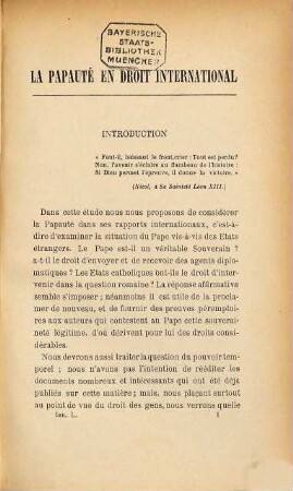 La papauté en droit international