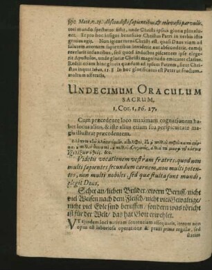 Undecimum Oraculum Sacrum - Oraculum XX. Sacrum.
