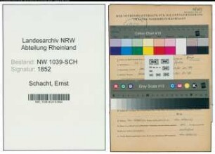 Entnazifizierung Ernst Schacht , geb. 20.01.1897 (Lehrer)