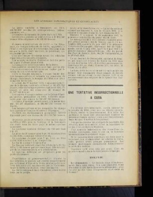 Une Tentative insurrectionnelle a Cuba