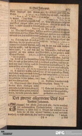 Der zweyte allgemeine Send-brif des Apostels Johannis.