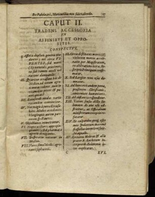 Caput II. Tradens Accessoria In Affinibus Et Oppositis.