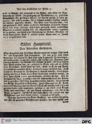 Eilfter Haupttitul: Von Asiatischen Geschichten
